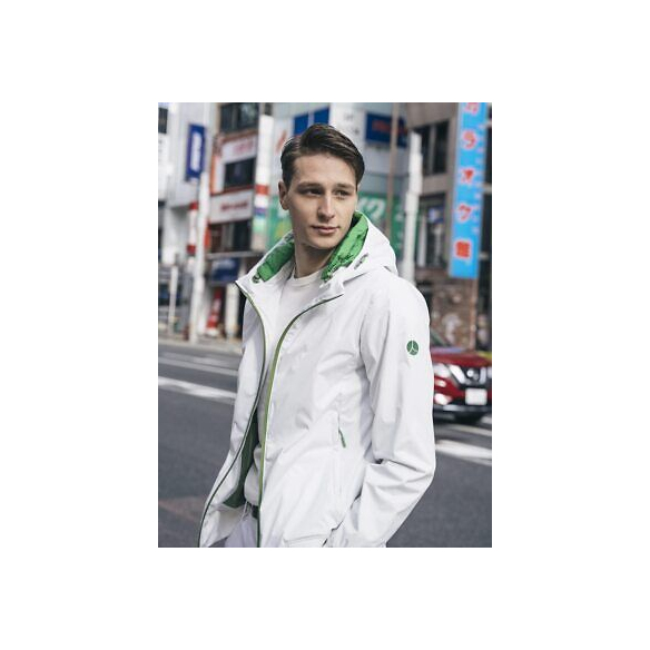 People of Shibuya Giacca Impermeabile Uomo Hikaru PM863 (White/Green)