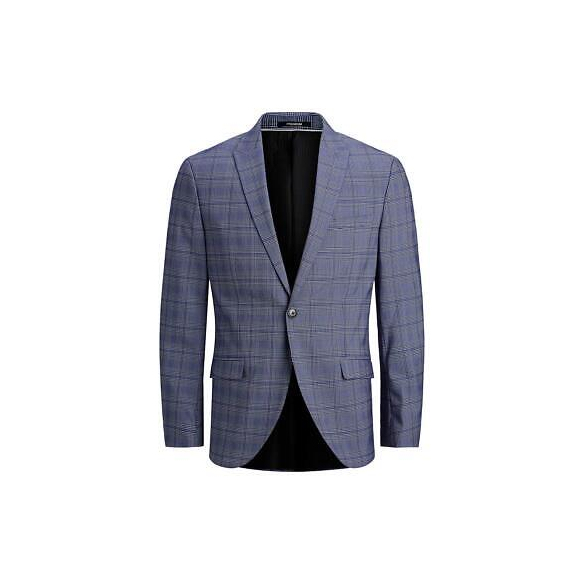 JACK & JONES - Blazer da Maschio, a Quadretti Navy Scuro 52