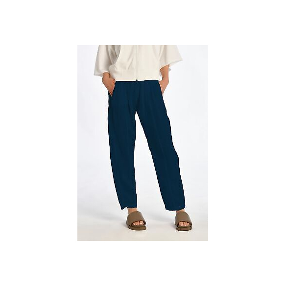 DEHA Pantalone in Lino Donna Pantaloni Sportivi Blu XL