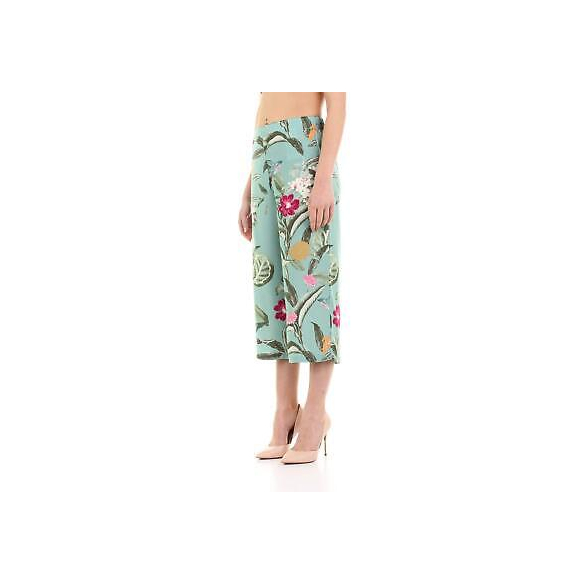 Vero Moda Vmsimply Easy HW Culotte Pant Pantaloni, Multicolore (Wasabi AOP: